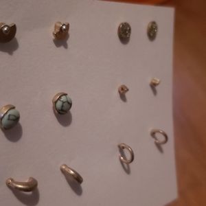 LAST CHANCE! Set of 6 minimalist earring posts